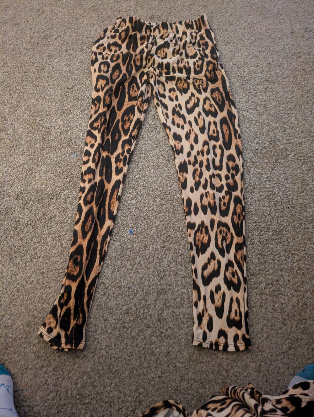 Women’s Leopard Print Stretch Jeans - Beige/Black